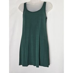 Eileen Fisher Green Silk Tunic Tank Top